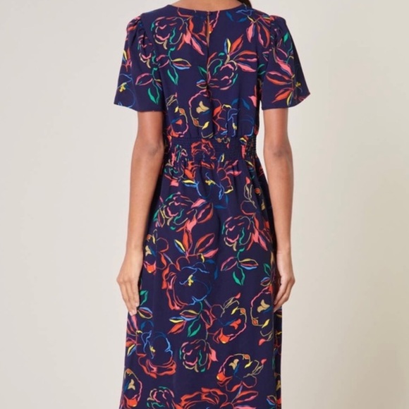 SugarLips Floral Navy Dress - Picture 3 of 10